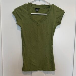 Rue 21 Olive Green V-Neck Top
